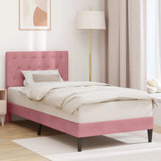Struttura del letto con testiera-Giroletto Rosa 100 x 200 cm Velluto 958788