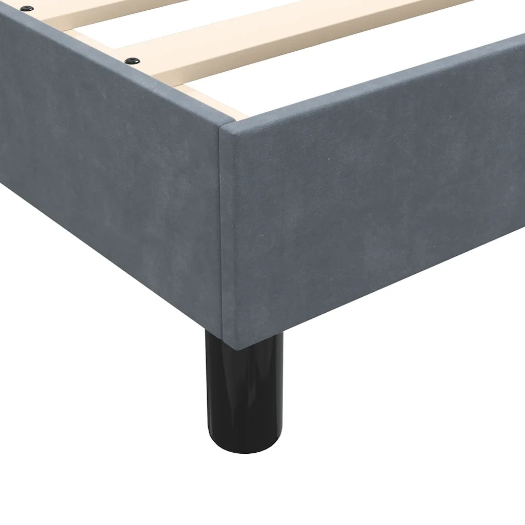 Giroletto senza Materasso-Struttura Letto Grigio Scuro 100x210 cm Velluto