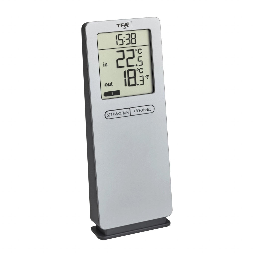 TFA-Dostmann 30.3071.54 termometro Termometro da ambiente elettronico Interno/esterno Argento