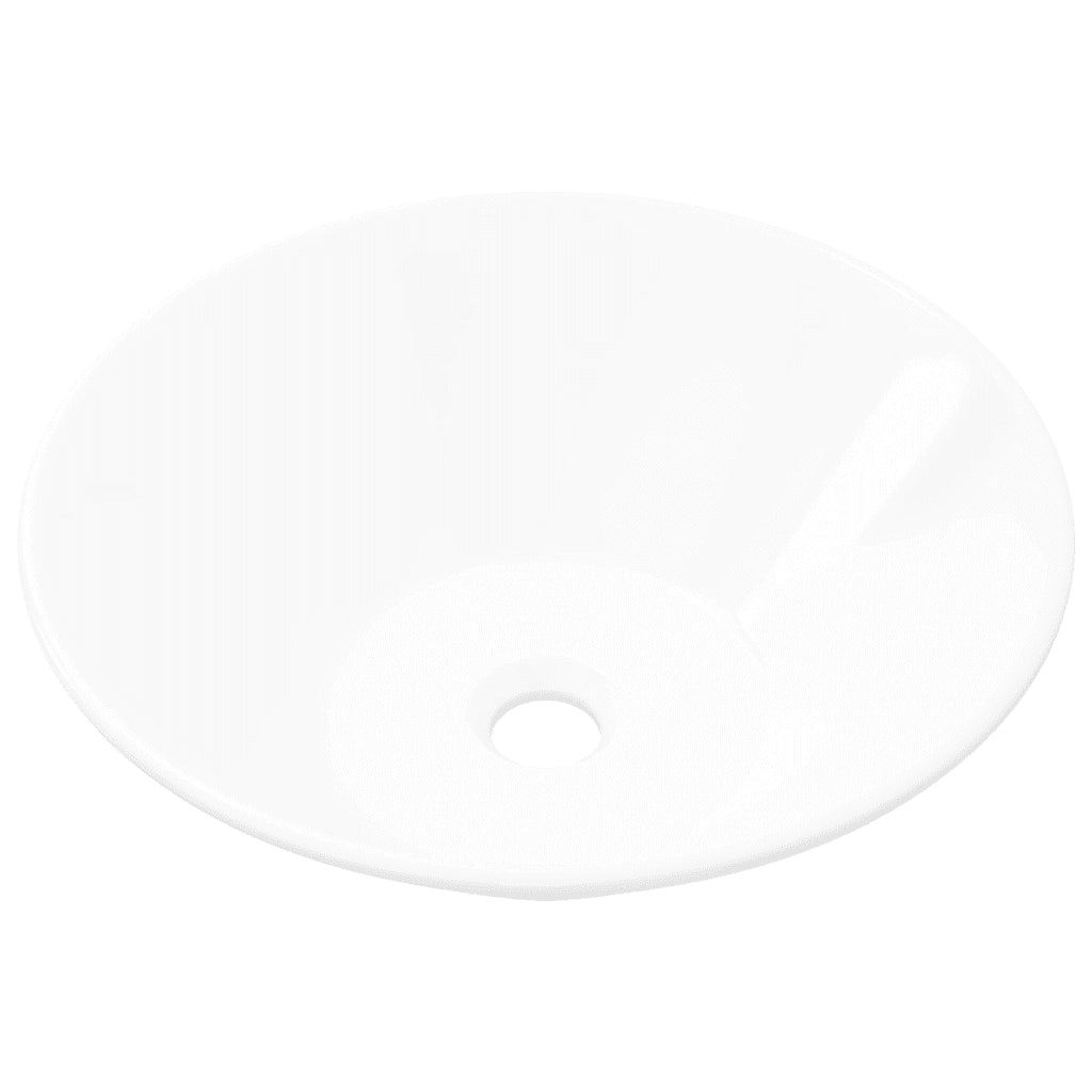 Lavello da Bagno-Lavandino-Lavabo in Ceramica Porcellana Bacino Bianco