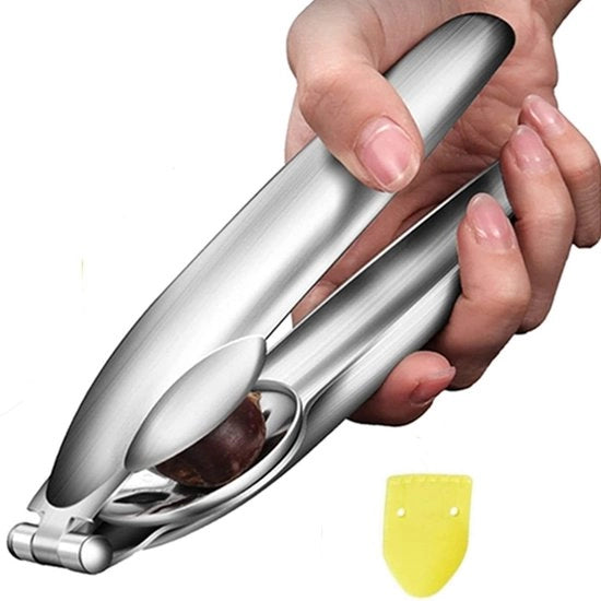 Strumento per Sgranare Castagne in Acciaio Inossidabile con Clip per Castagna Antislip e Manico Antiscivolo - Dimensioni 17,5 x 5 cm