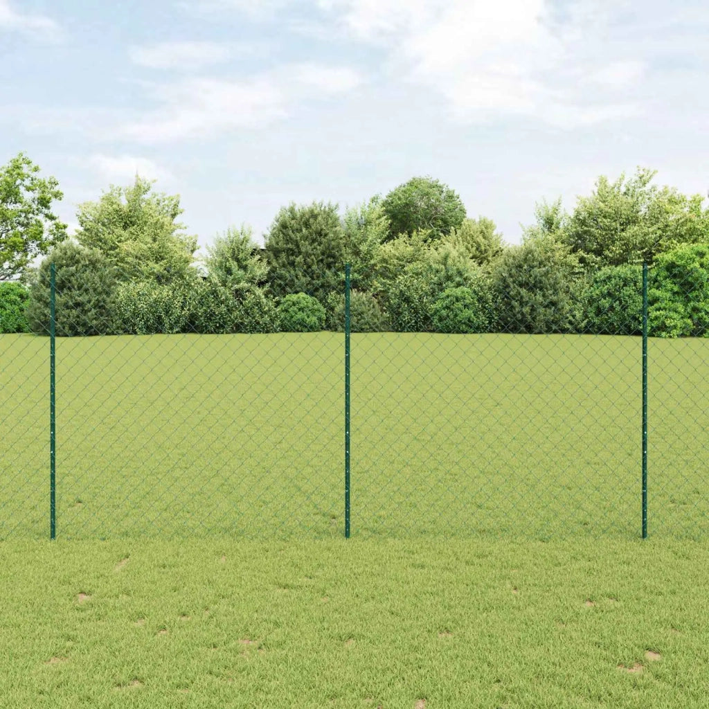 Recinzione a maglie con palo 25 x 1,4 m Verde Rete 3336254