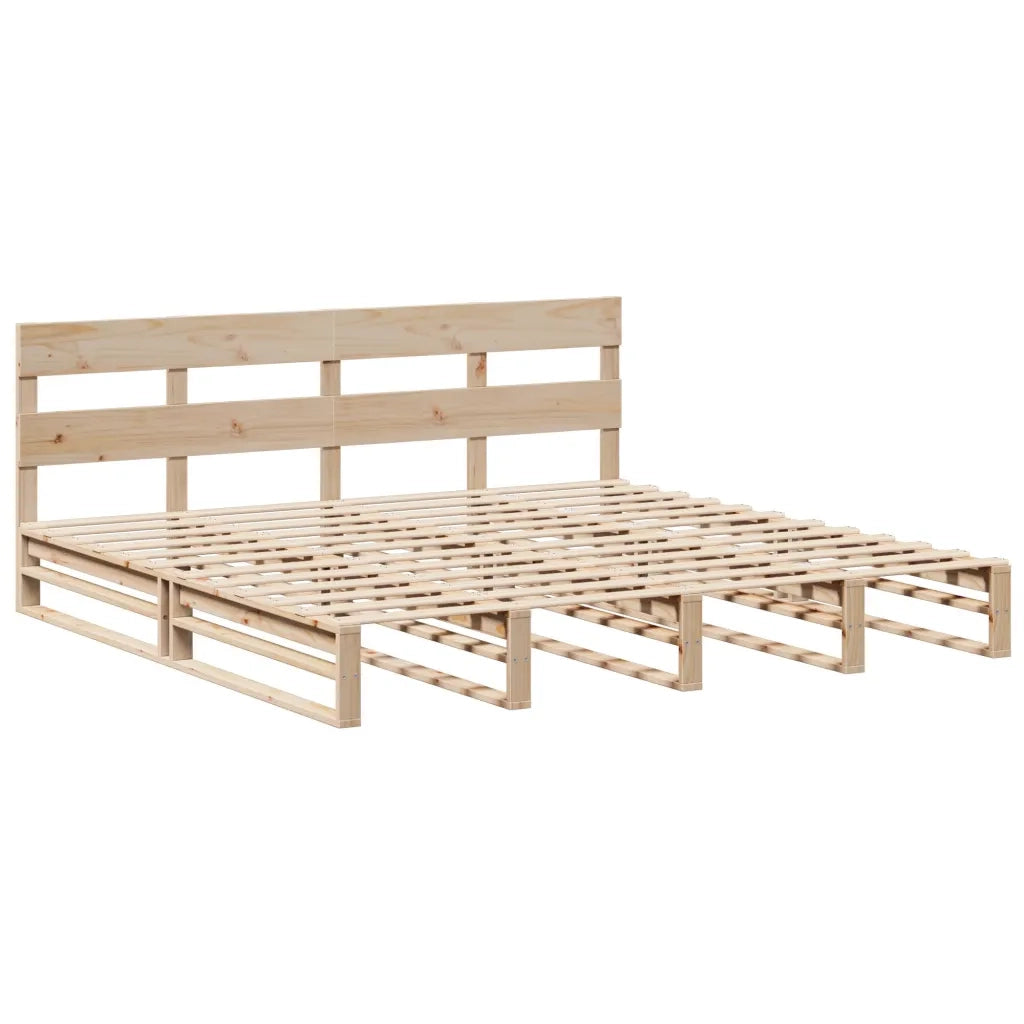 Letto matrimoniale | Letto per adulti | Letto senza Materasso 200x200 cm in Legno Massello di Pino