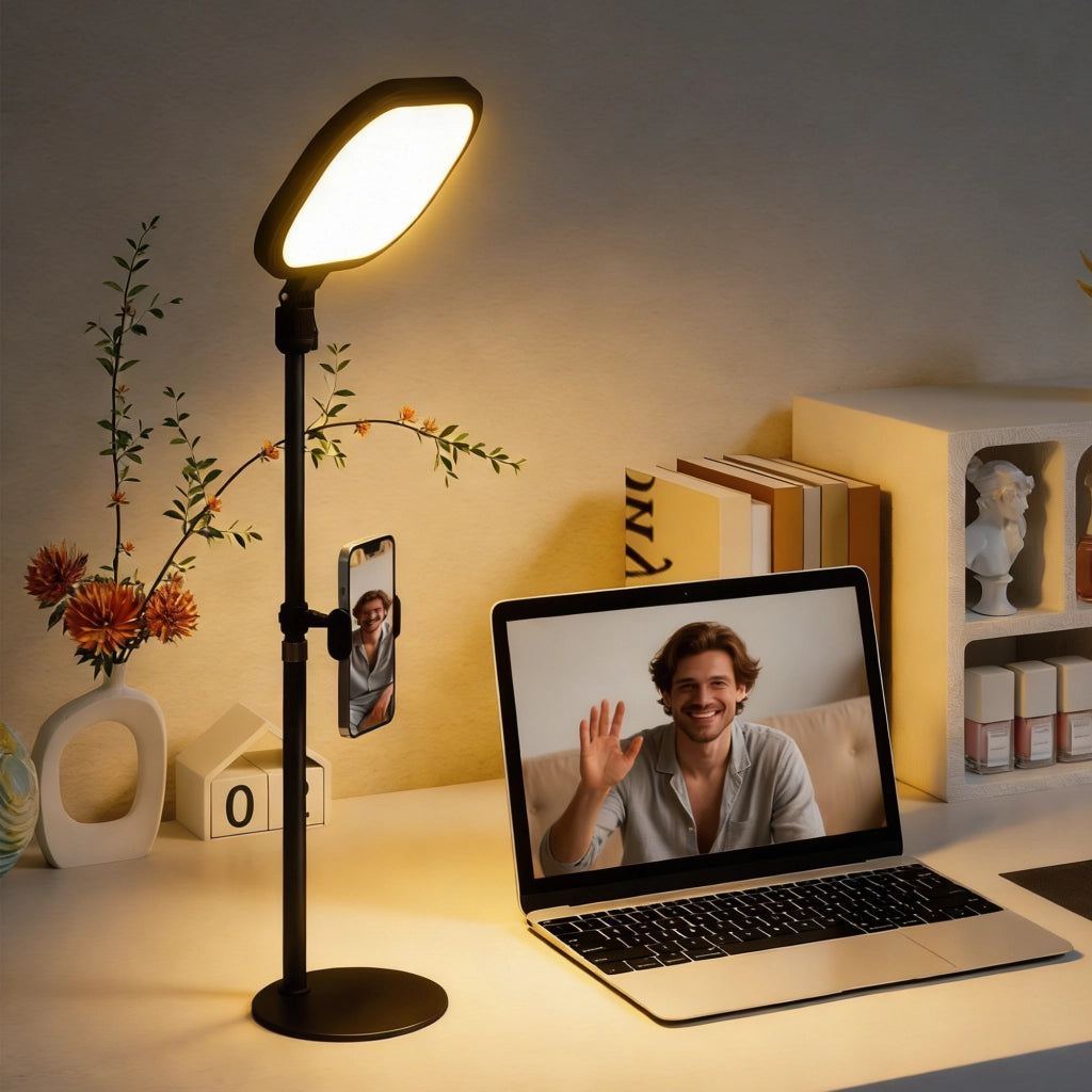 Lampada da Scrivania LED con Supporto per Telefono ¨C Minimal ¨C Nero