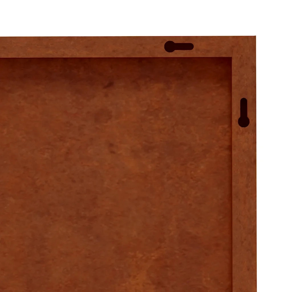 Decorazione Muro da Giardino 105x55 cm Sole in Acciaio Corten 824490