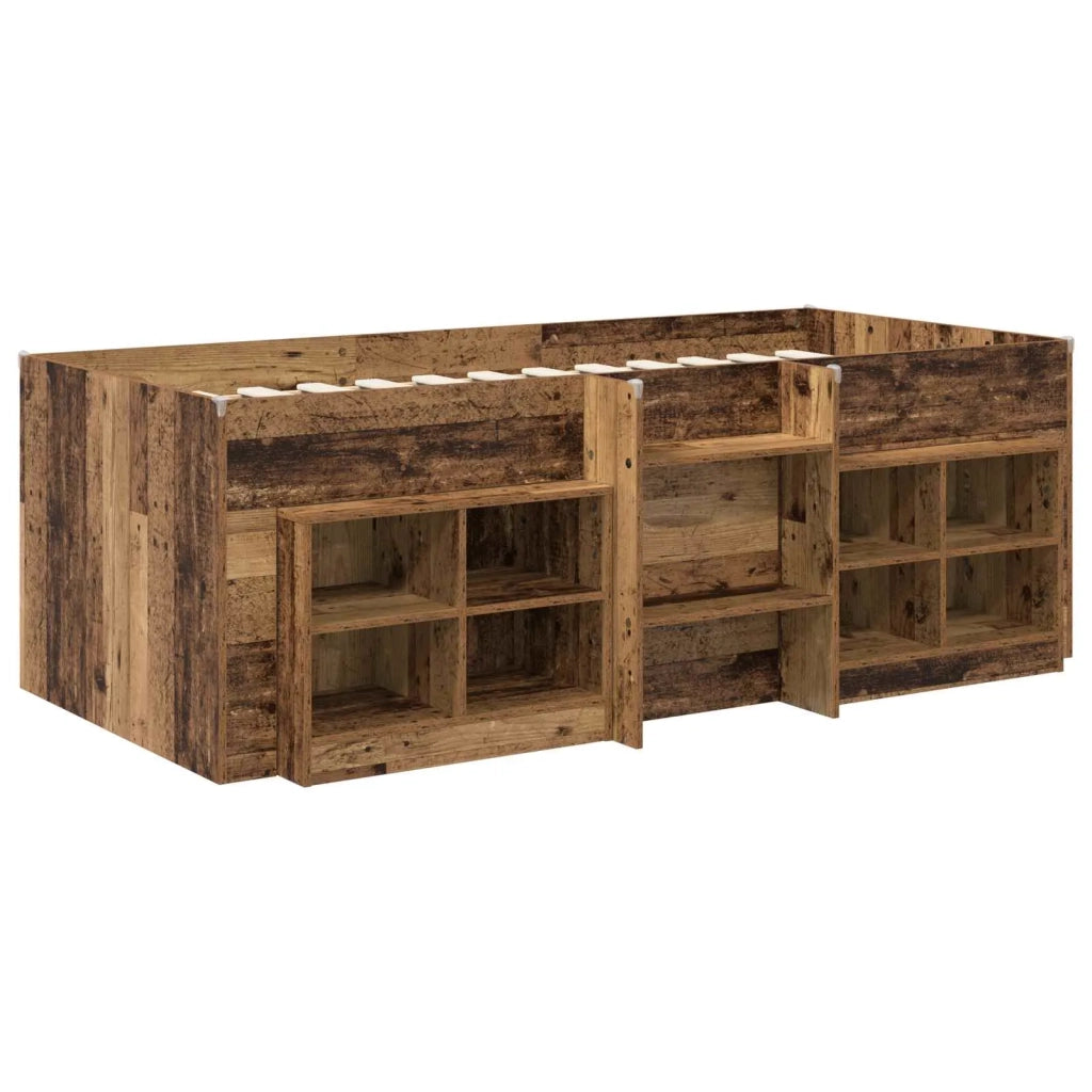 Struttura Letto Loft con Mobile 3 pz Legno antico 3423428