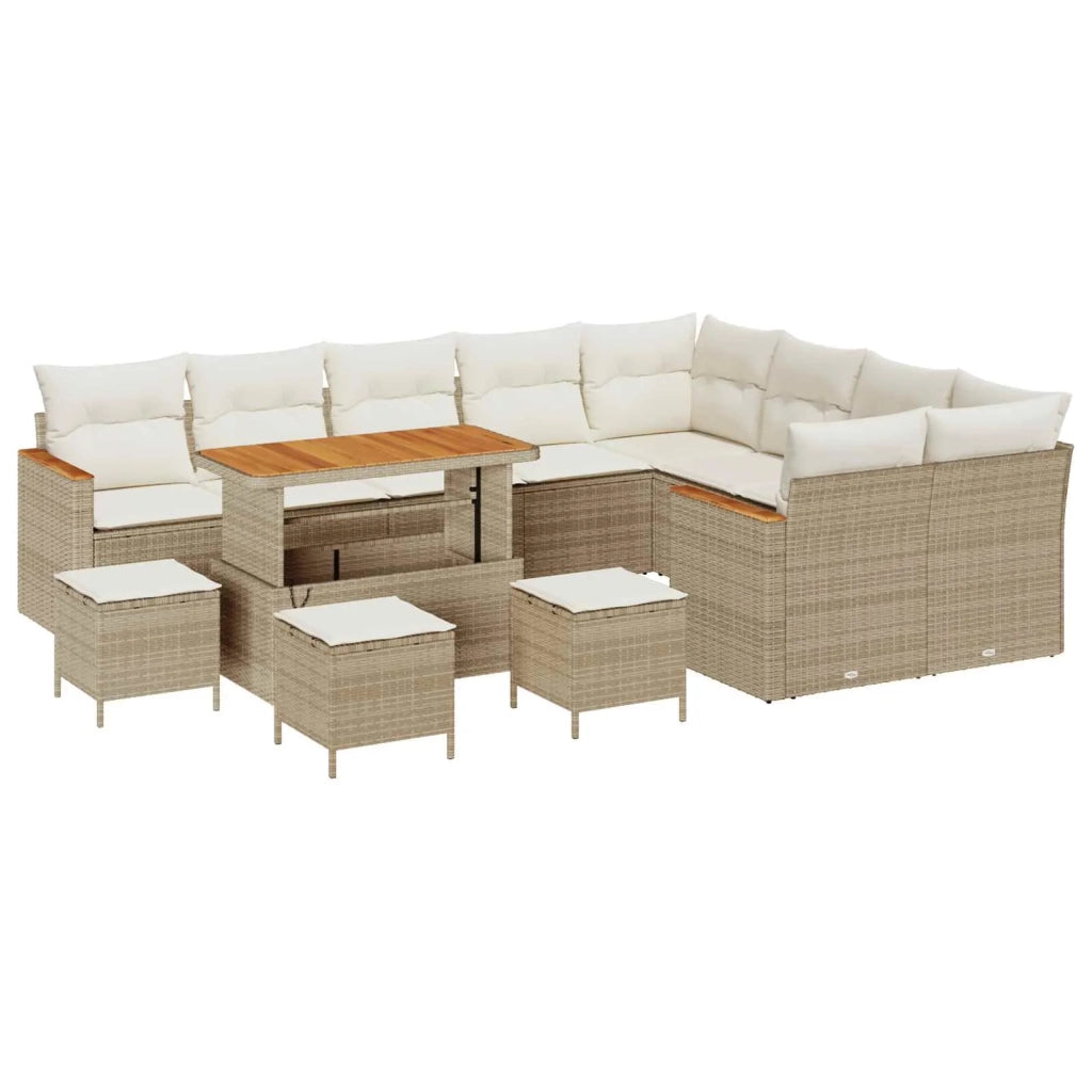 Set Divano da Giardino 13 pcs Beige polyrattan 3362961