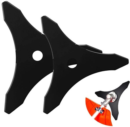 Trimmer per boschi 2 pezzi - Thermico - Alta efficienza - Adatto per erba e cespugli - 3 denti - 25,4 mm diametro foro