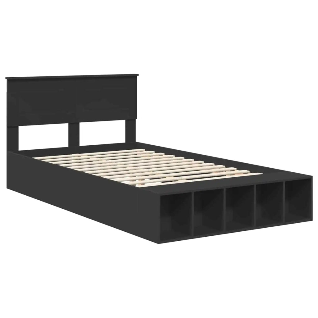 Struttura del letto Nero 135 x 190 cm Legno multistrato 3408376