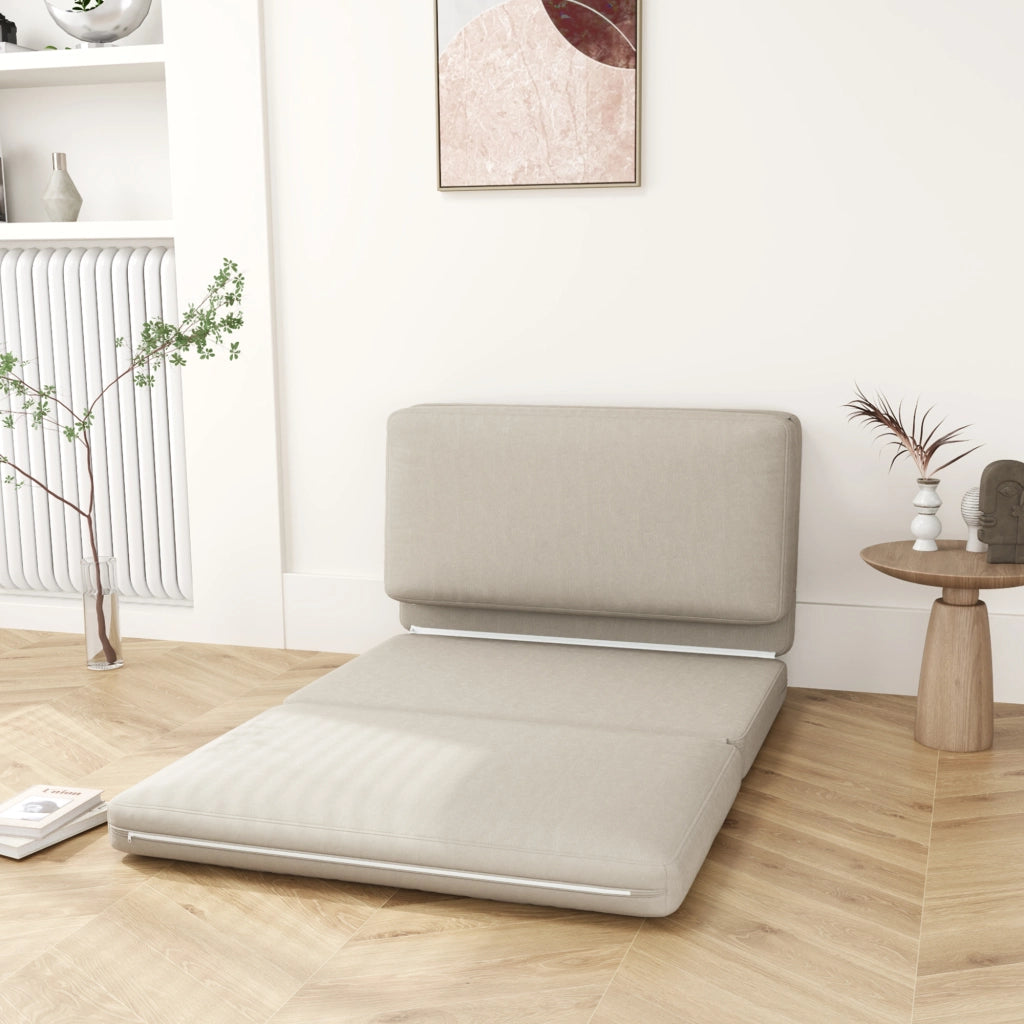 Poltrona Relax Faltbar e Letto Singolo ¨C Minimal ¨C Beige, 120 cm