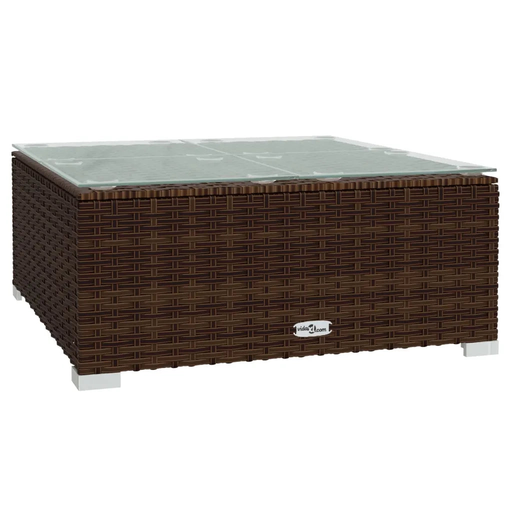 Set Divani da Giardino 5 pz con Cuscini in Polyrattan Marrone 3101435