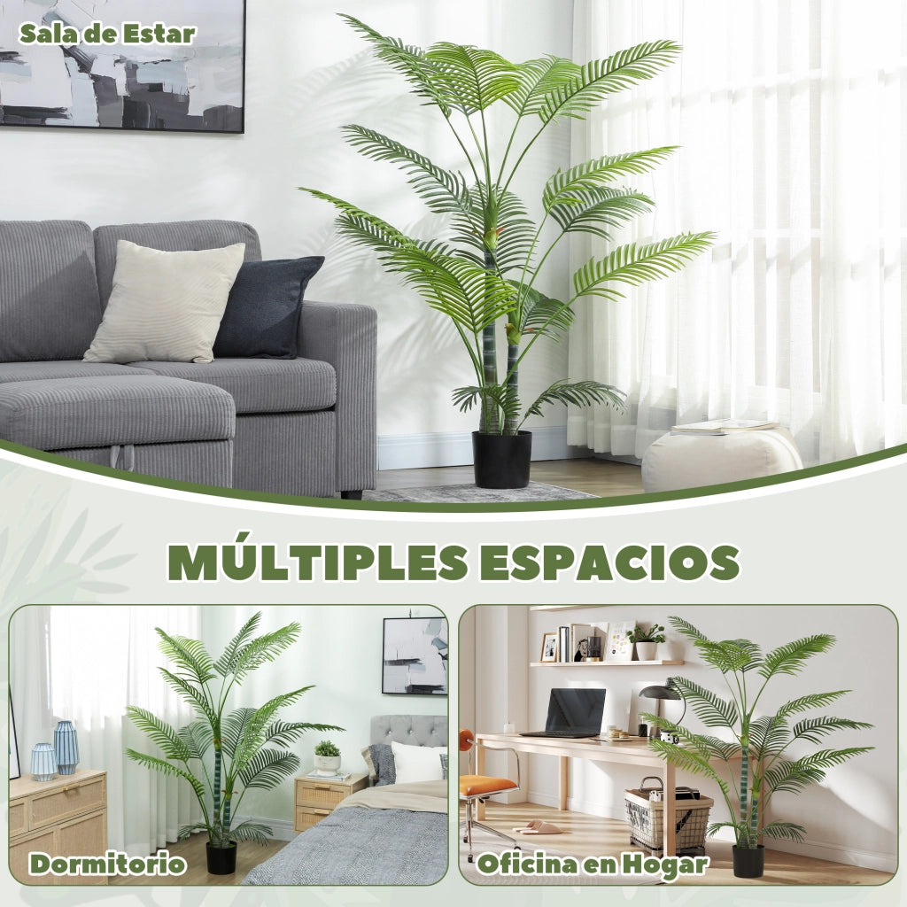Pianta artificiale palma ¨C Zephmum ¨C Verde, vaso incluso, 170 cm