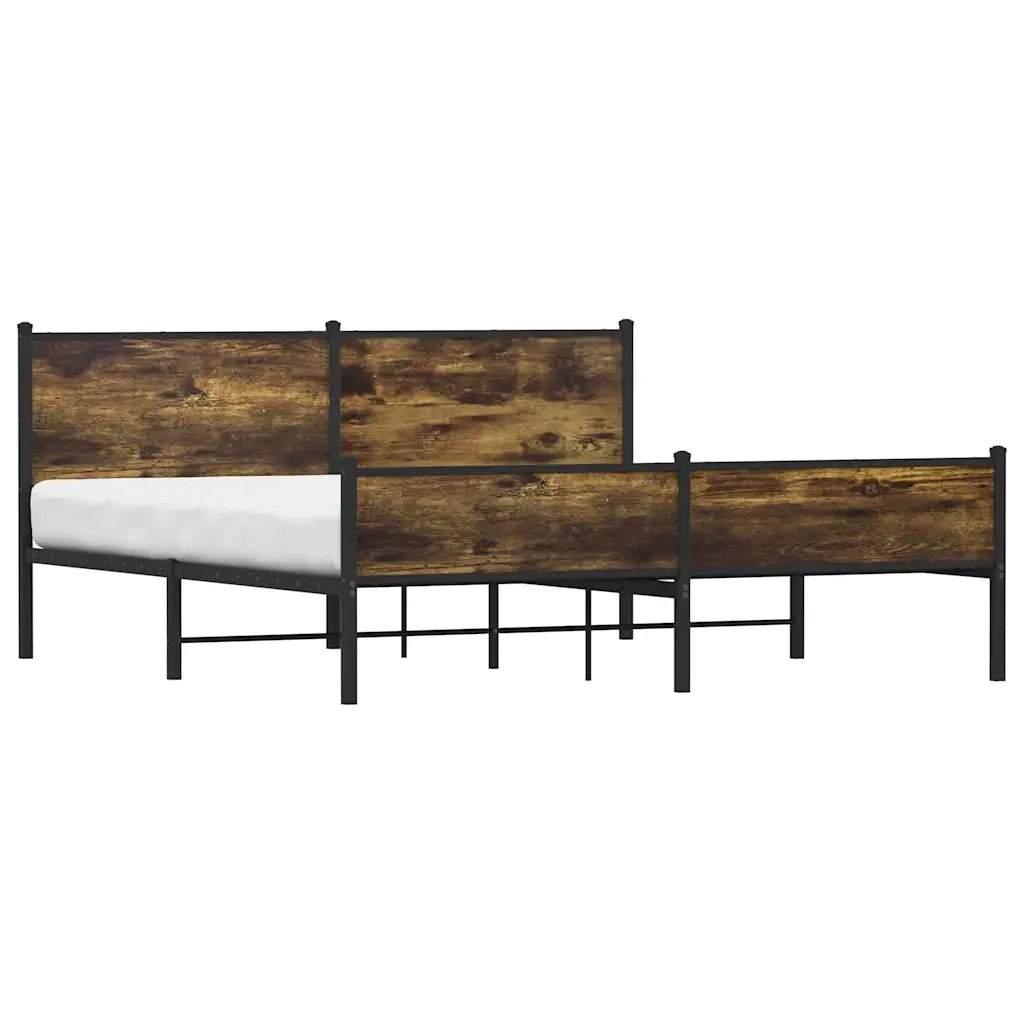 Giroletto senza Materaso in Metallo Rovere Fumo 180x200 cm