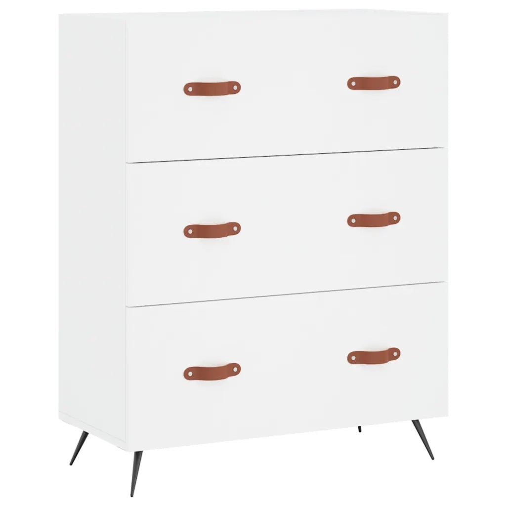 Credenza | Madia | Buffet da pranzo | Armadio da pranzo Bianca 69,5x34x180 cm in Legno Multistrato