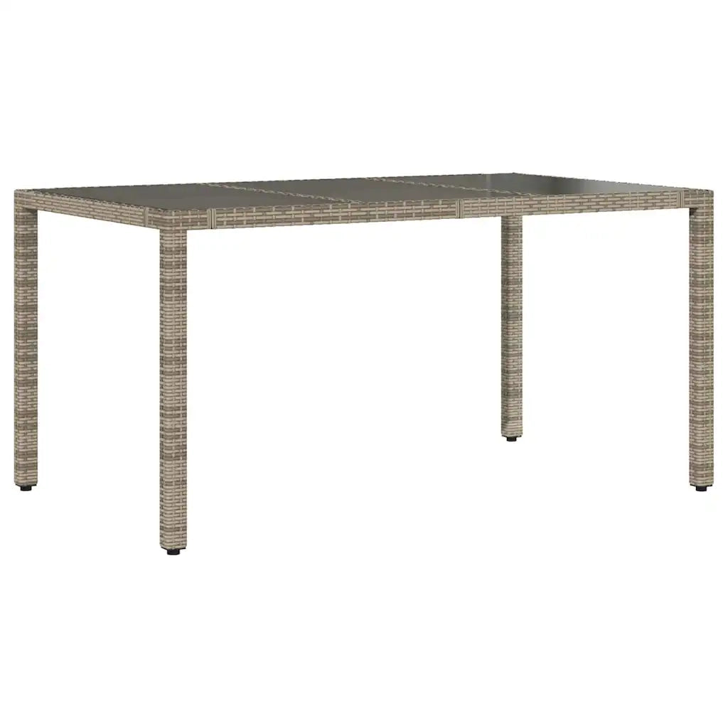 Set da Pranzo per Giardino 5 pcs Grigio polyrattan