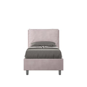 BS COM Letto singolo senza rete imbottito 80x200 microfibra glicine
