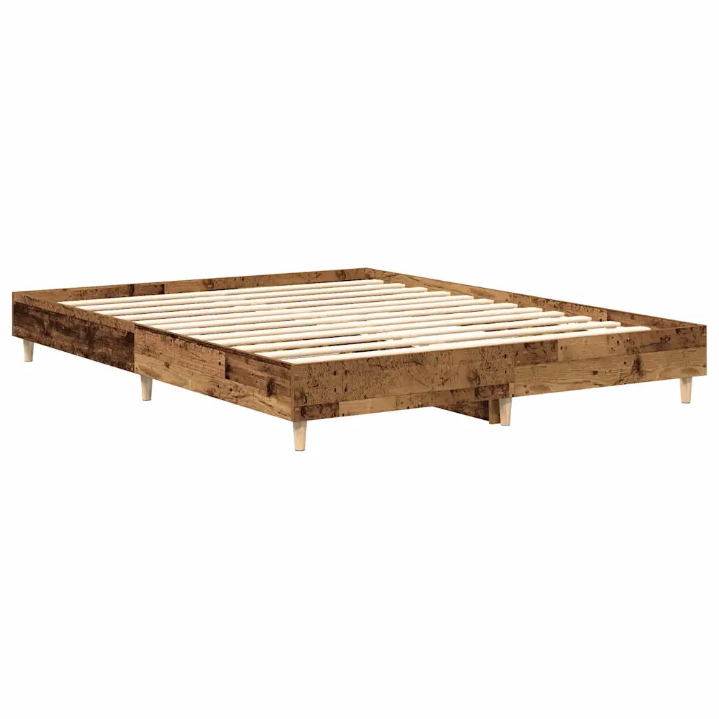 Giroletto senza Materasso-Struttura Letto Legno Antico 150x200 cm in Truciolato
