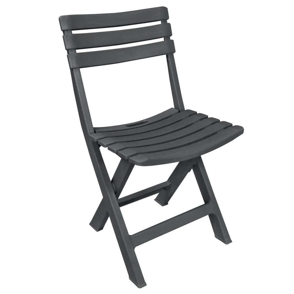 Set da Bistrot 3 pz Pieghevole in Plastica Antracite 48753