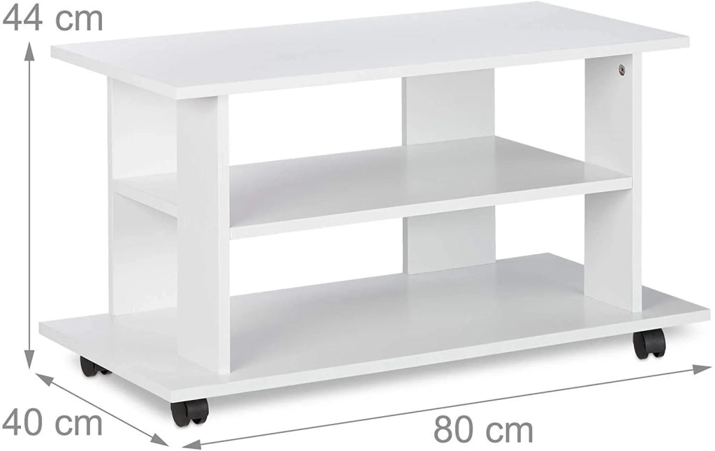 Copia di Mobile porta TV con 2 scomparti consolle su ruote 80 cm bianco 13_0001660_2