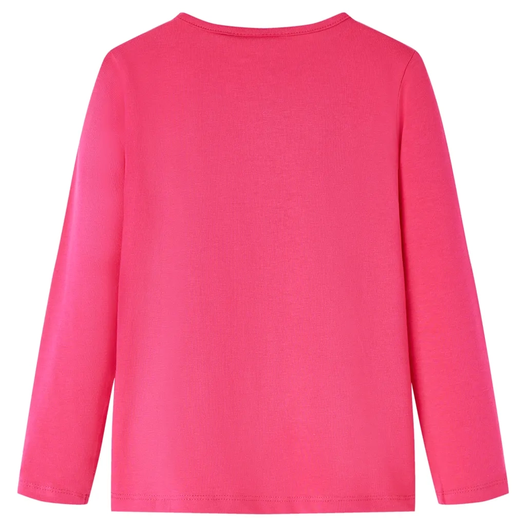 Maglietta da Bambina a Maniche Lunghe Fucsia 116