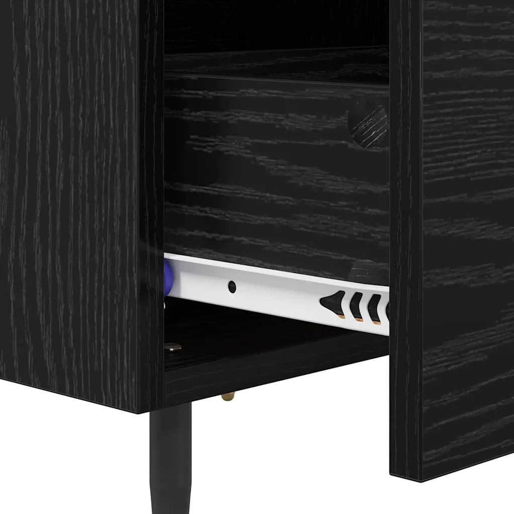 Armadio da Notte 2 pcs Rovere Nero 40 x 35 x 47,5 cm 881982