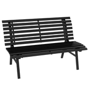 Panca da giardino 2 posti ¨C Xylo ¨C alluminio nero 123x67x79 cm