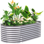 Orto rialzato da giardino ¨C Xylo ¨C acciaio galvanizzato grigio 160x80x56 cm