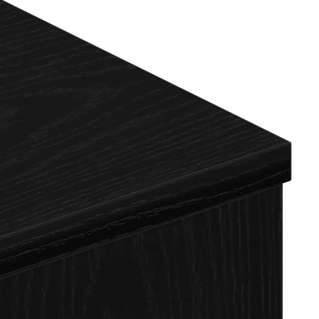 Mobile TV basso con cassetto dal design moderno 80 x 34 x 30 cm in legno composito di rovere nero 02_0051867