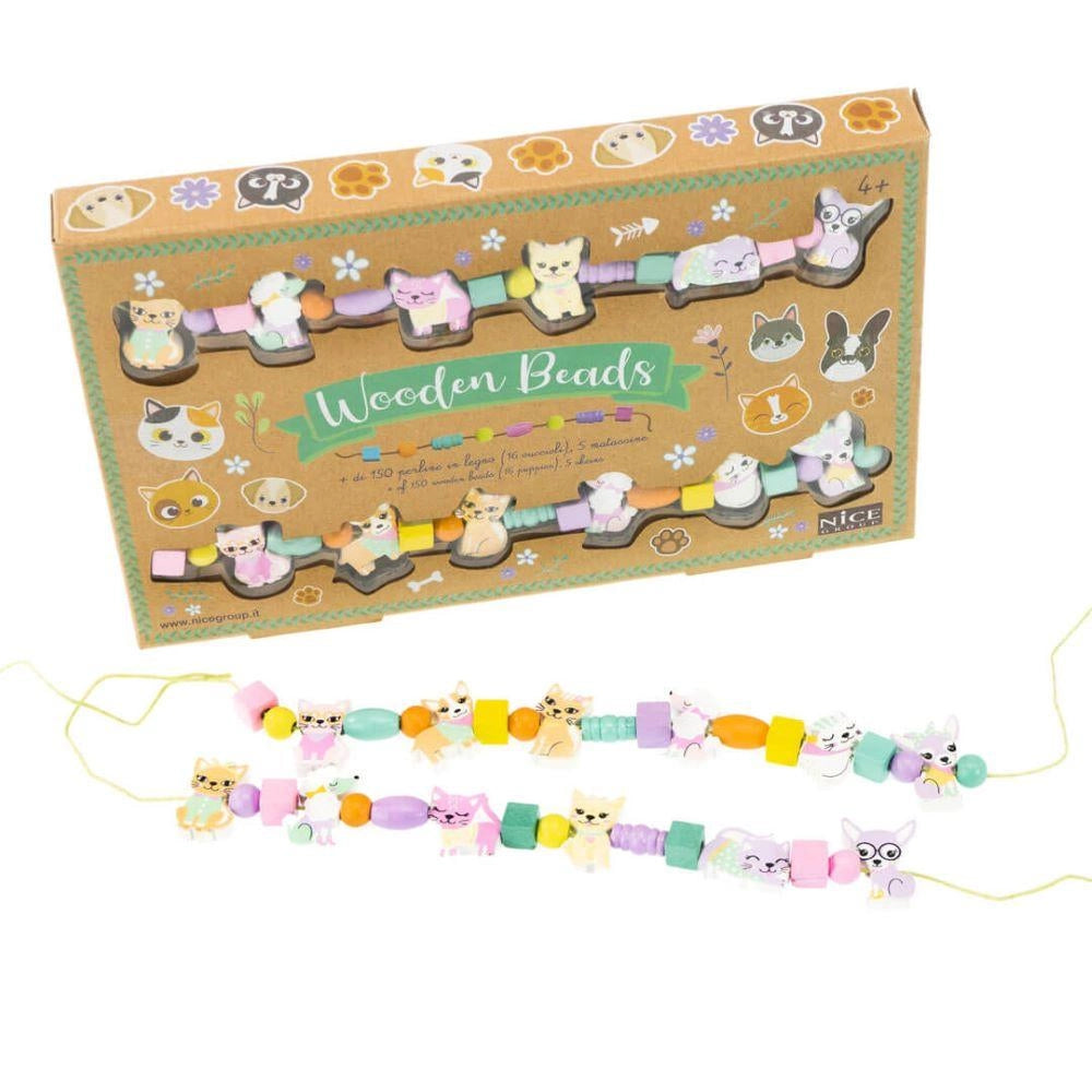 wooden beads set cuccioli