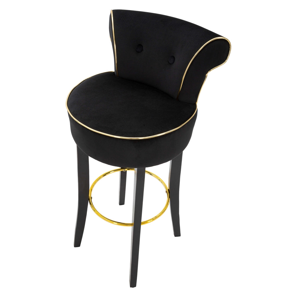 Tupiza, Sgabello Imbottito, 46x48x96h cm Nero