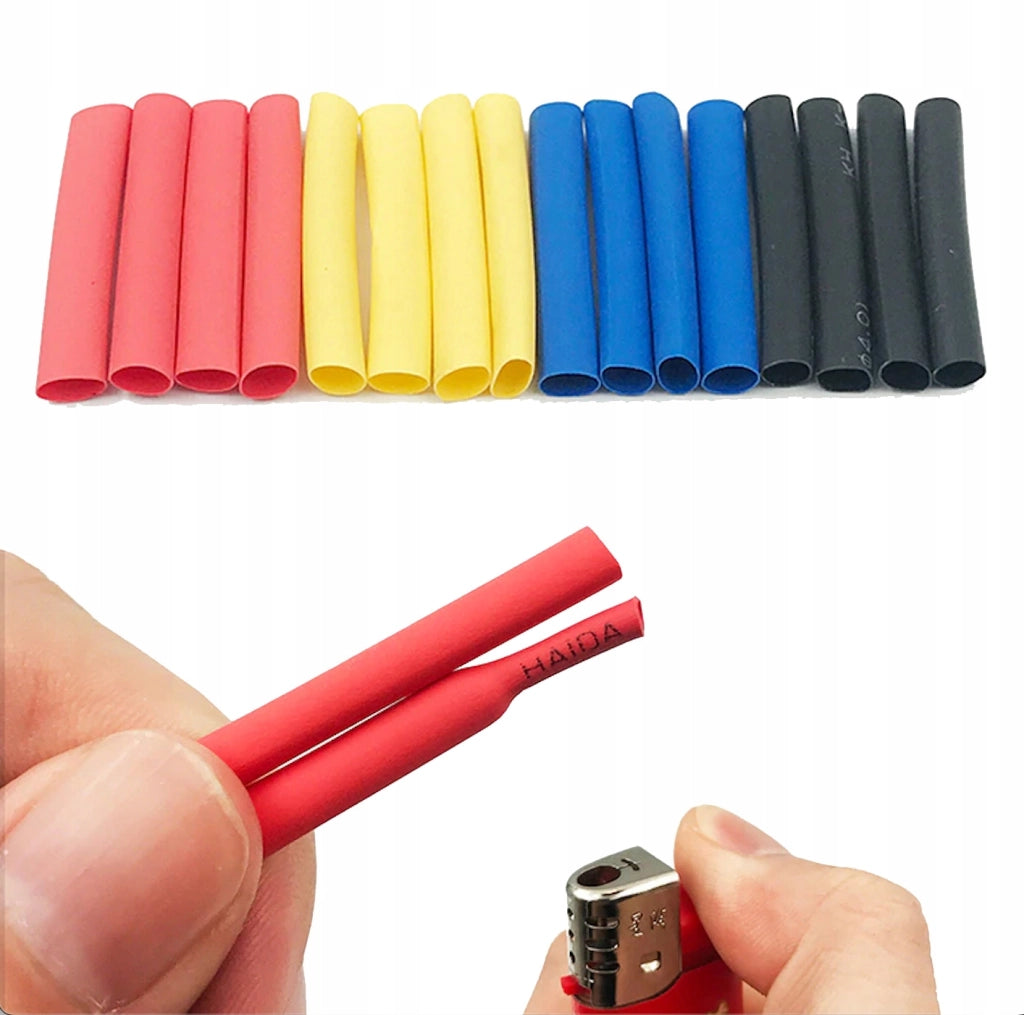 Set di Tubetti Termorestringenti Rosfix – 850 Pezzi, 12 Specifiche, 5 Colori | Poliolefina, Diametro 1-14mm