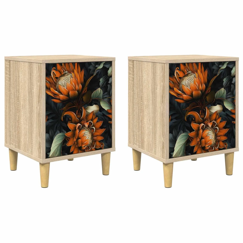Armadio da Notte LOCHEM 2 pz Rovere Sonoma 36 x 33 x 50 cm 8007192