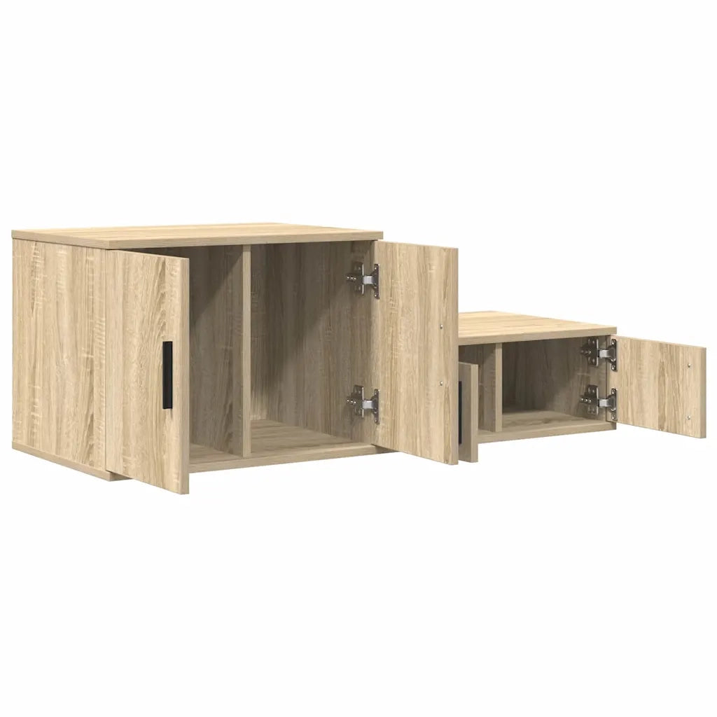Armadio 2 pcs Rovere Sonoma 118 x 41 x 40 cm Legno multistrato 866661