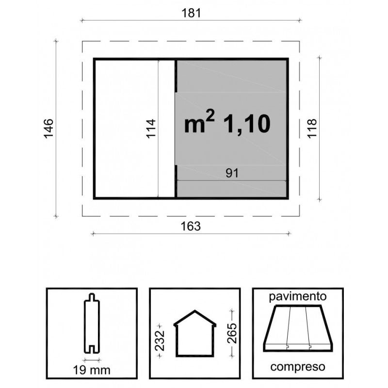 Casetta gioco bambini in legno con scivolo e sabbiera Joy 163x118 cm  Esterni da Vivere