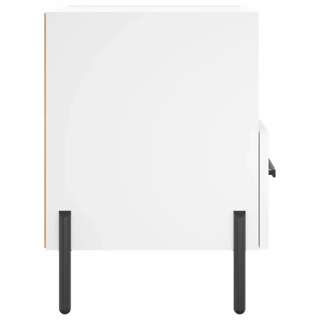 Comodini 2 pz Bianchi 40x35x47,5 cm in Legno Multistrato 827453