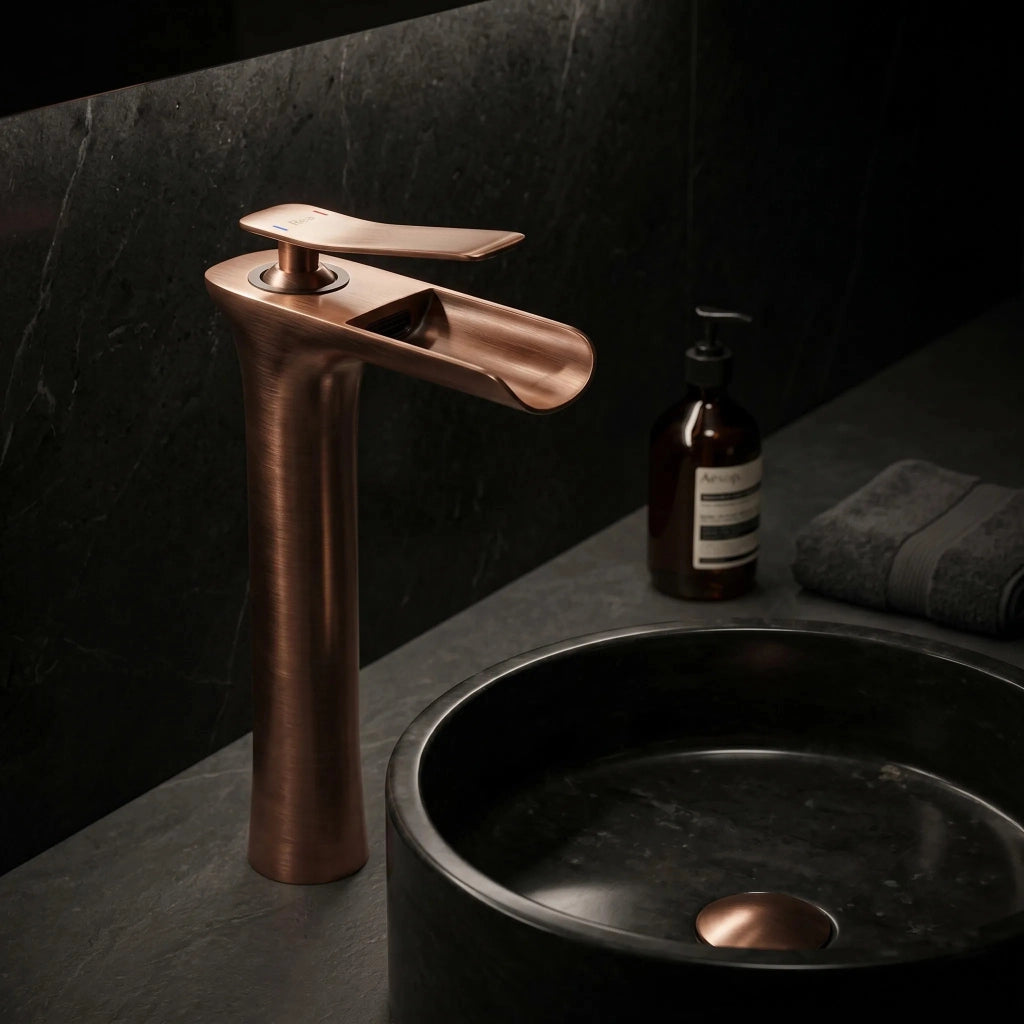 Rubinetto Da Lavabo Rea Laguna Brush Copper High