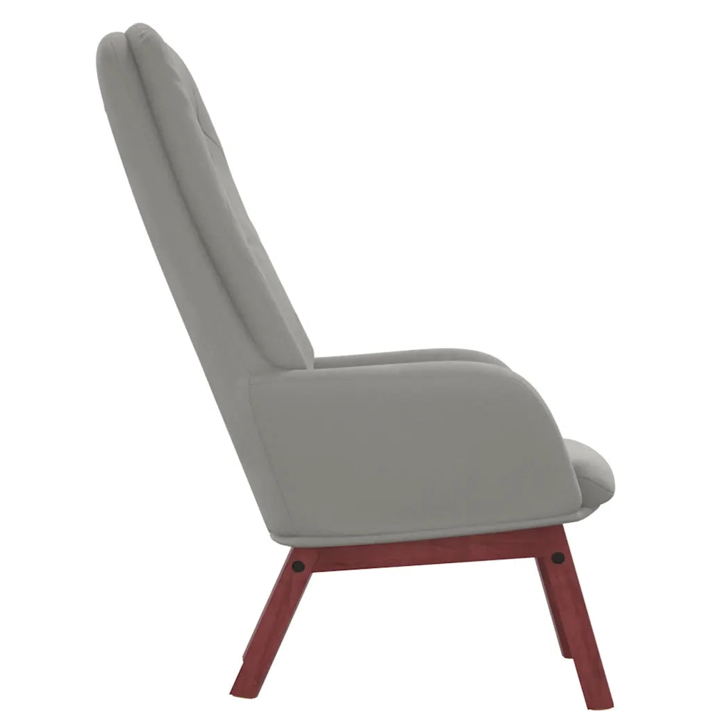 Poltrona Relax Grigio Chiaro in Velluto 341218