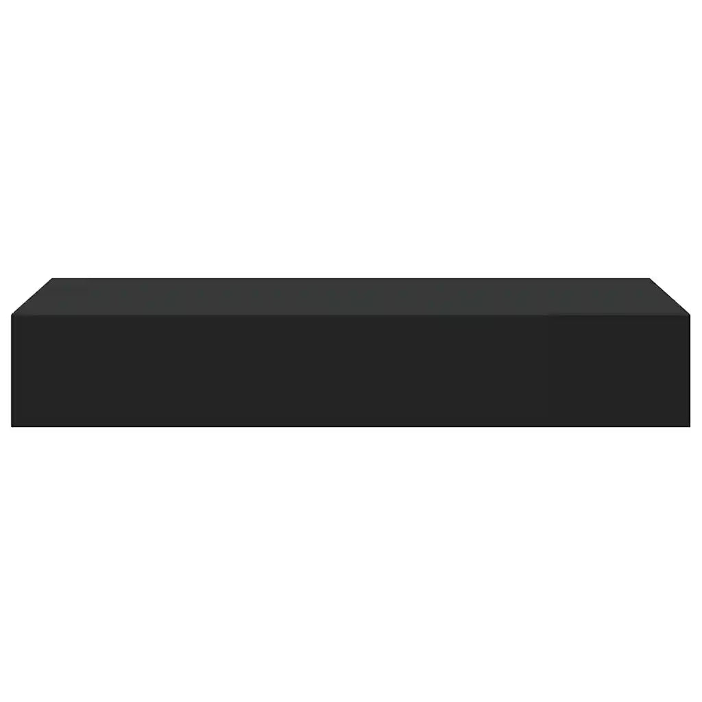 Scaffale con Cassetti da Parete | Mensola sospesa Nero 60x23,5x10 cm in MDF