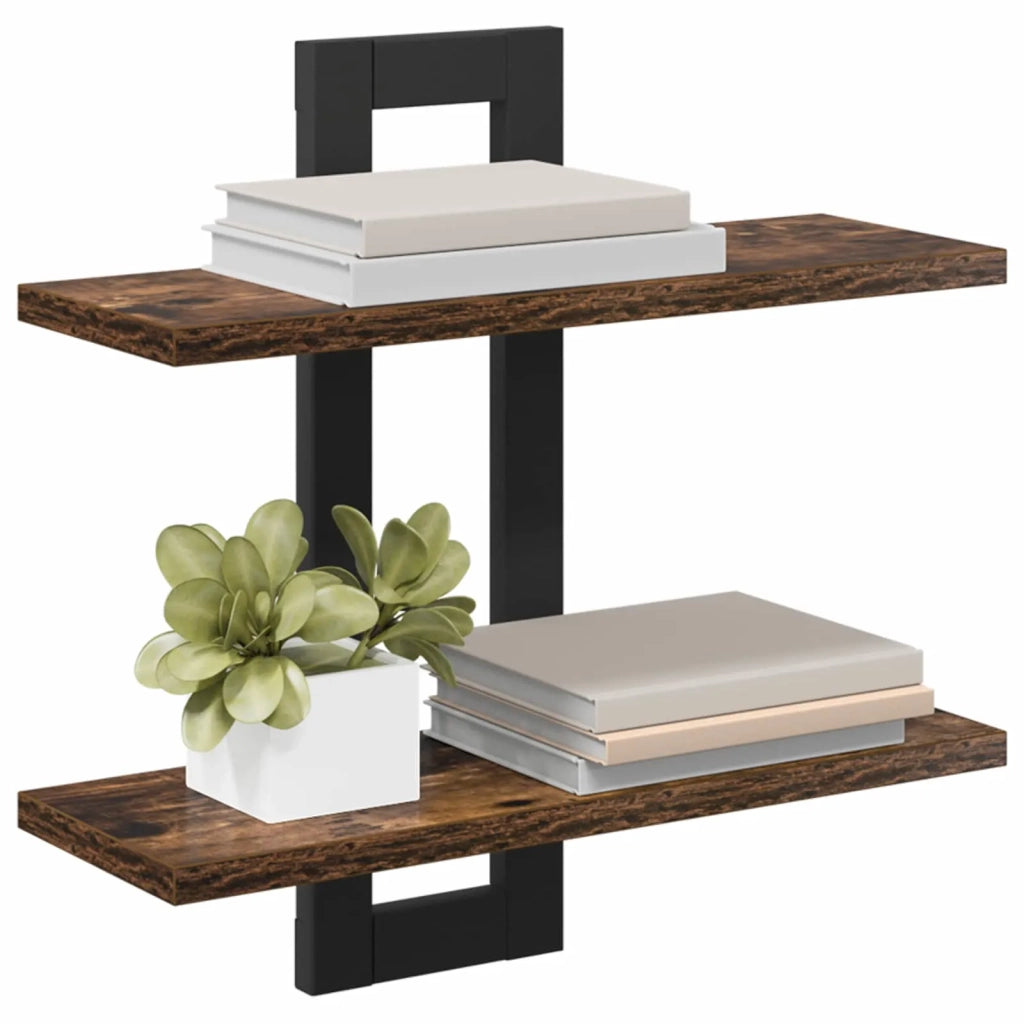 Scaffali flottanti Rovere Fumo 40 x 15 x 40 cm 8012416