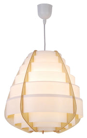 Lampada a sospensione Candellux Nagoja bianca Ø37 E27