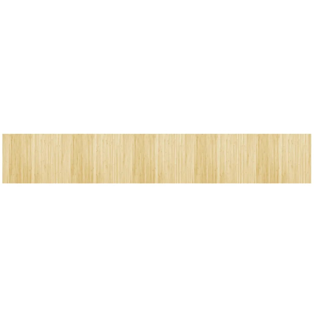 Tappeto Rettangolare Natura Chiaro 80x500 cm in Bambù 376795