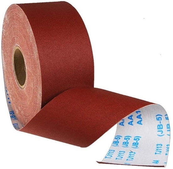 Schuurdoek 1 metro rotolo - Schiuma abrasiva 80-800 micron - Polire - Lavorazione del legno - Tessitura morbida - Qualità alta corundio marrone