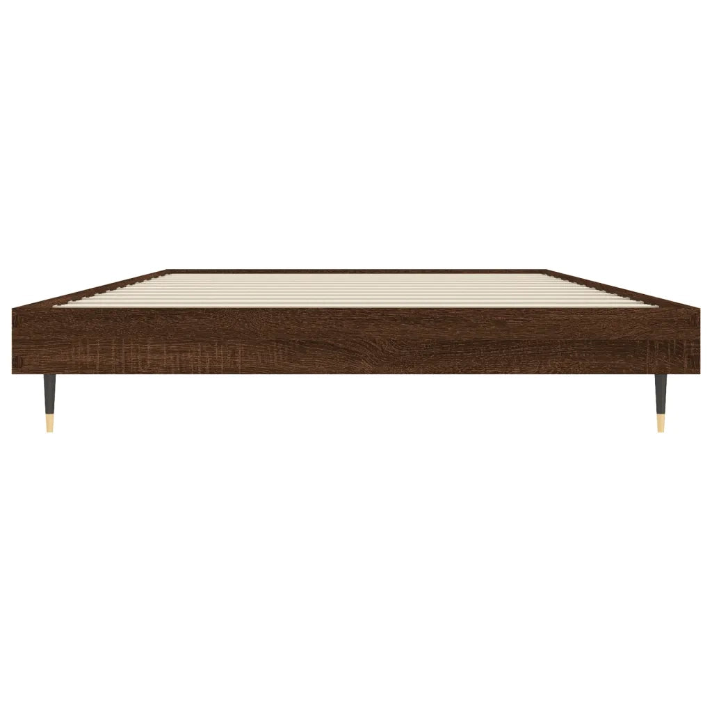 Giroletto senza Materasso-Struttura Letto Rovere Marrone 100x200 cm Truciolato 964234