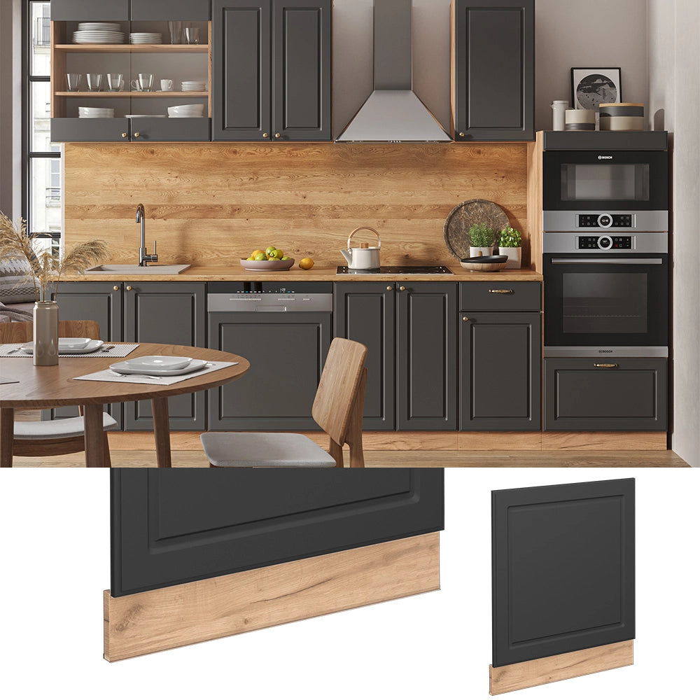 Pannello frontale Fame-Line Antracite-oro/Rovere dorato 60 cm, PL Marmo Vicco