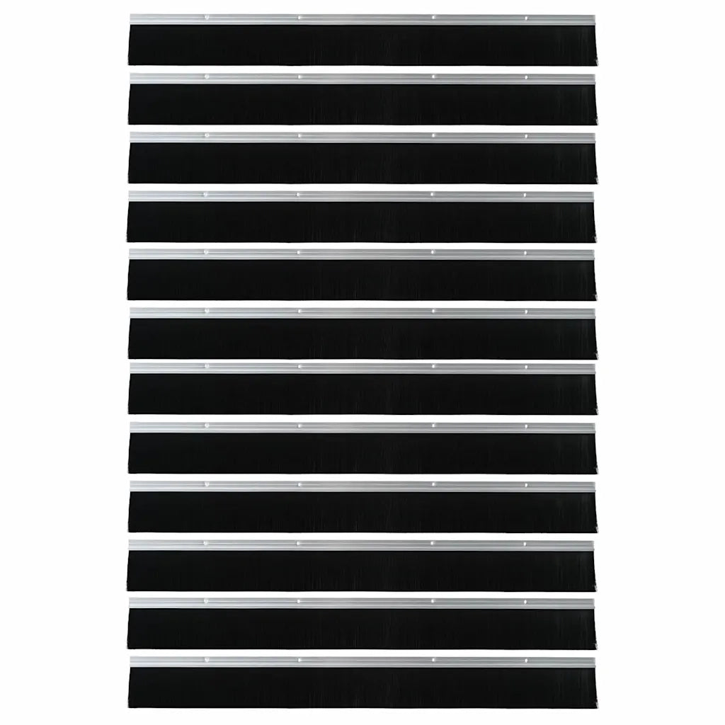Spazzole per porte a vite 12 pcs Argento 100 cm 42019497