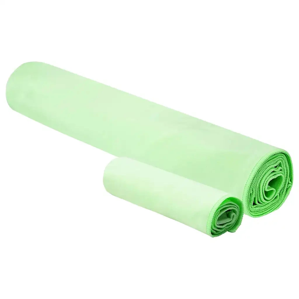 Set di Asciugamani Sportivi 2 pcs Verde Tessuto 42011496