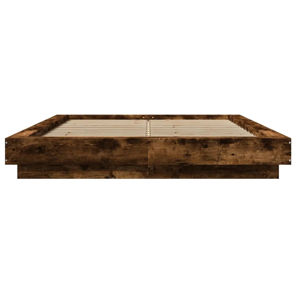 Giroletto con Luci LED Rovere Fumo 120x190 cm Legno Multistrato