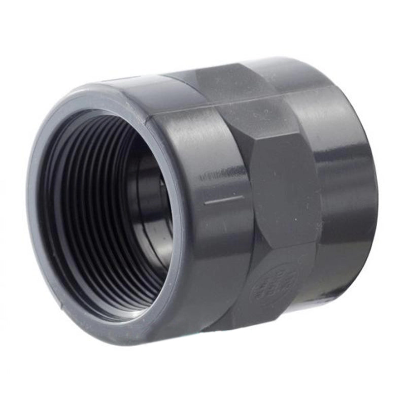 PVC Manicotto Femmina ad Incollaggio Femmina Filettata - 1. ½ pollice - diametro 50