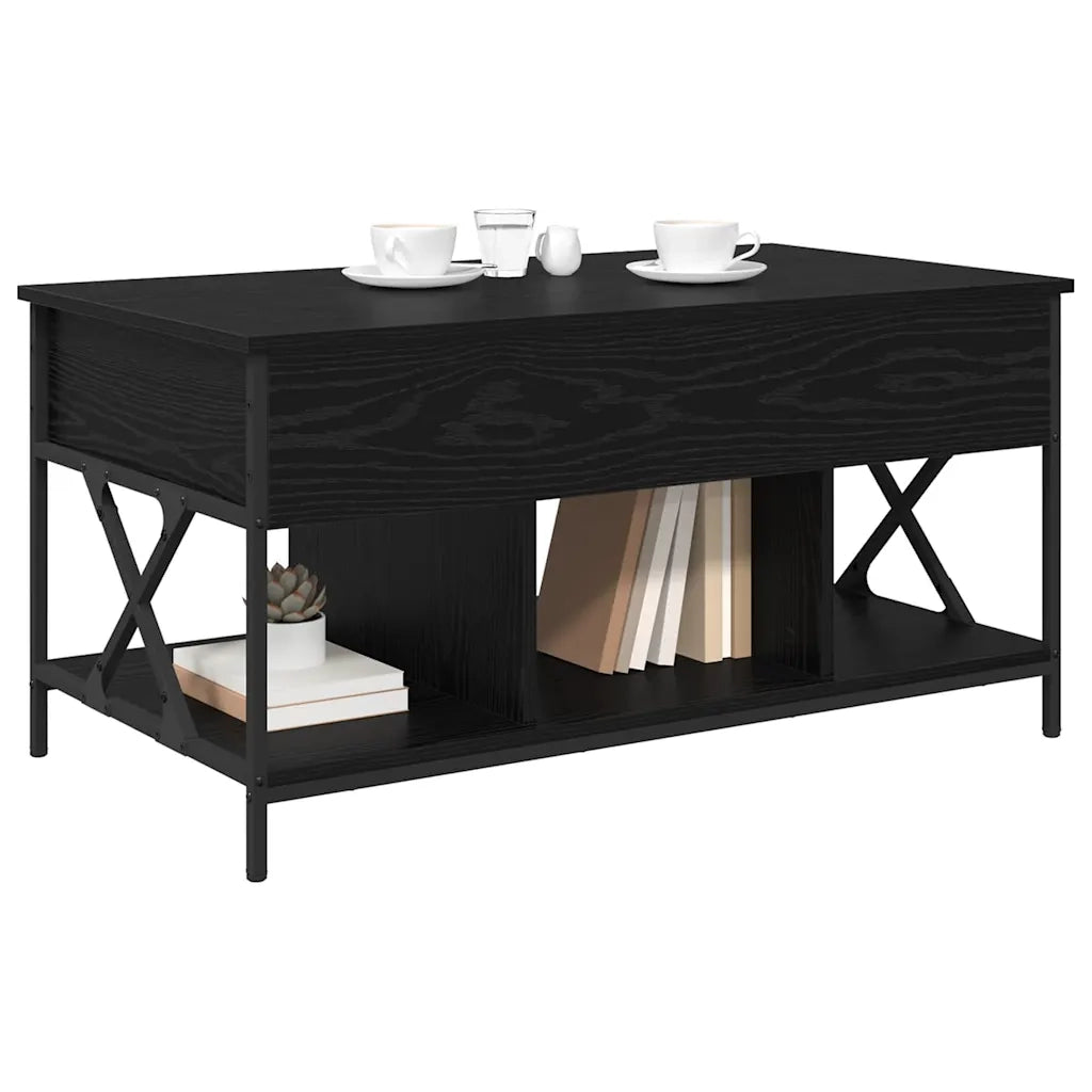 Tavolino da salotto | Tavolino da caff¨¨ | Tavolino da Soggiorno Rovere Nero 100 x 55 x 48.5 cm