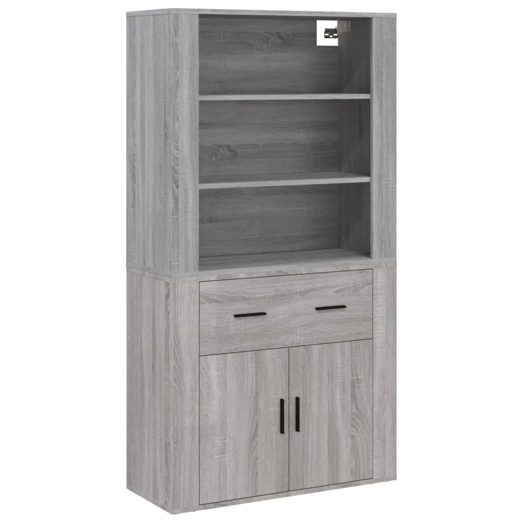 Credenza | Madia | Buffet da pranzo | Armadio da pranzo Grigio Sonoma in Legno Multistrato